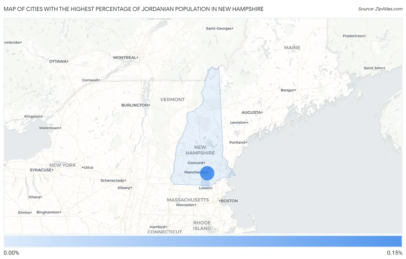Cities with the Highest Percentage of Jordanian Population in New Hampshire Map