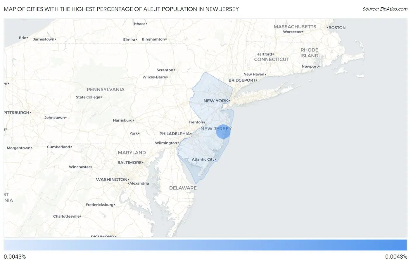 Cities with the Highest Percentage of Aleut Population in New Jersey Map
