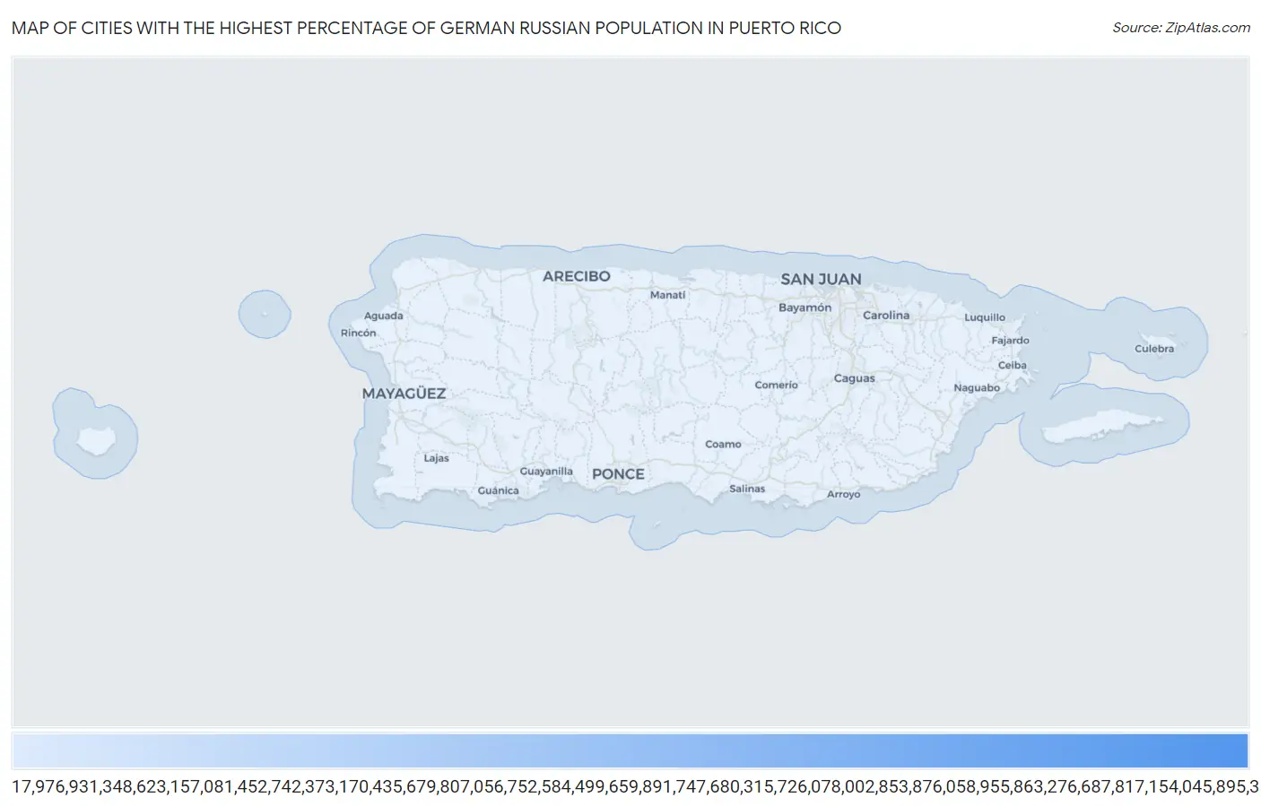 Cities with the Highest Percentage of German Russian Population in Puerto Rico Map