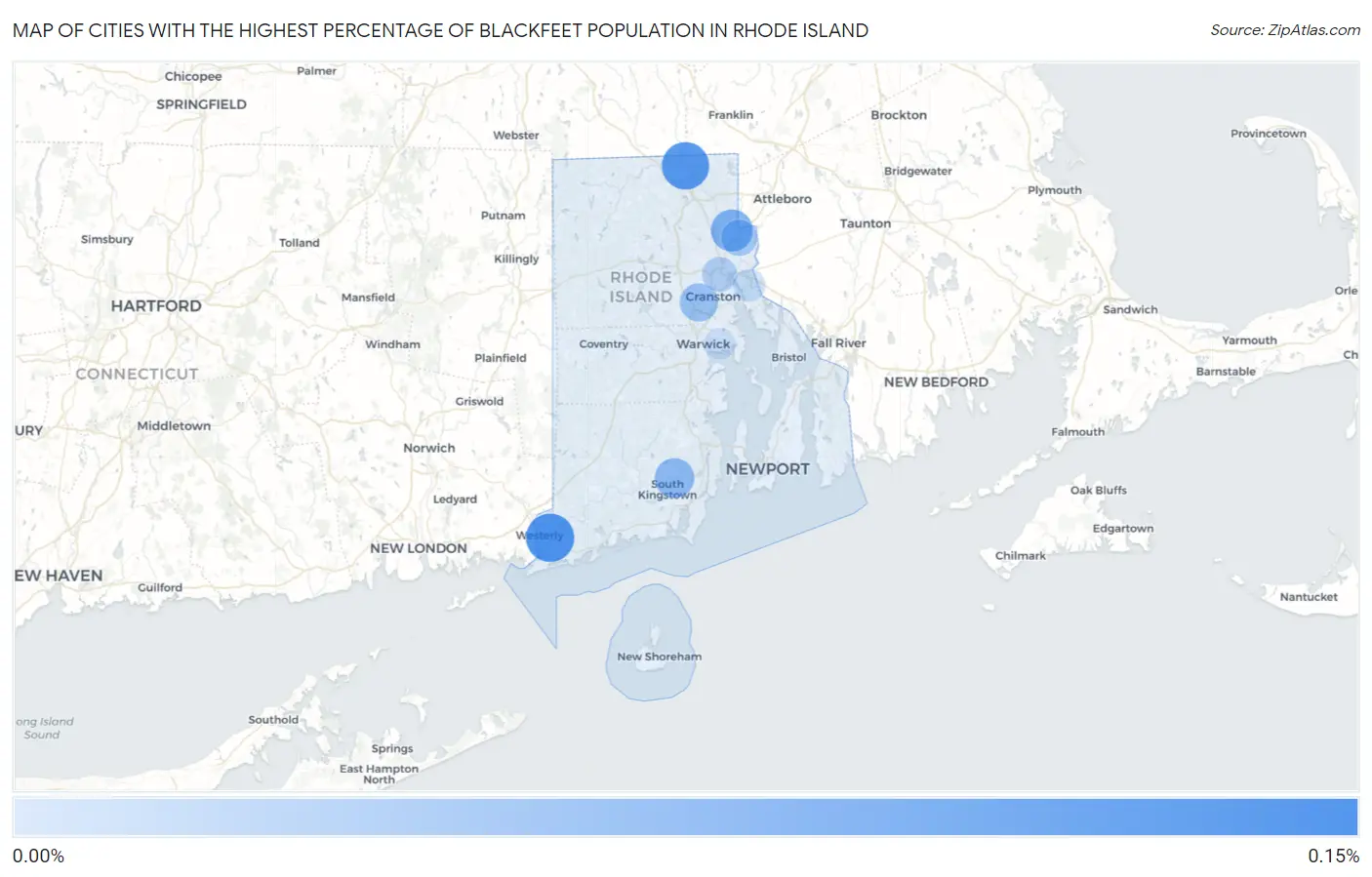 Cities with the Highest Percentage of Blackfeet Population in Rhode Island Map