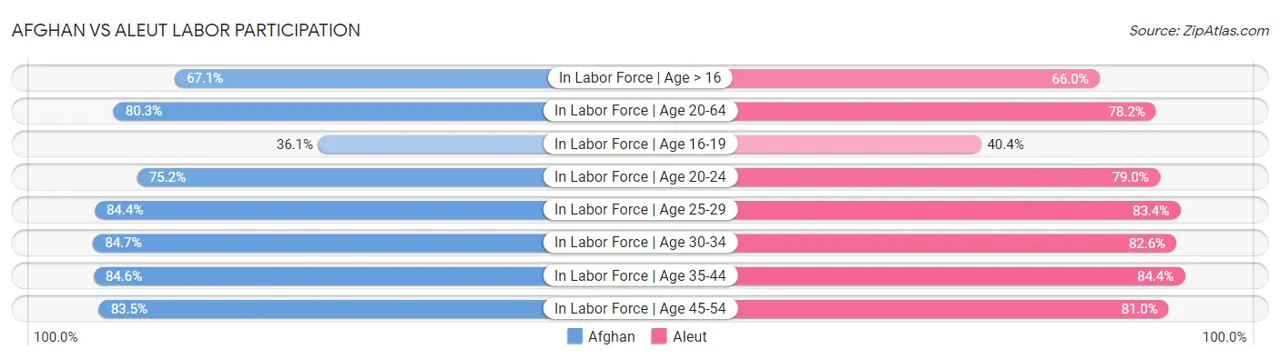 Afghan vs Aleut Labor Participation