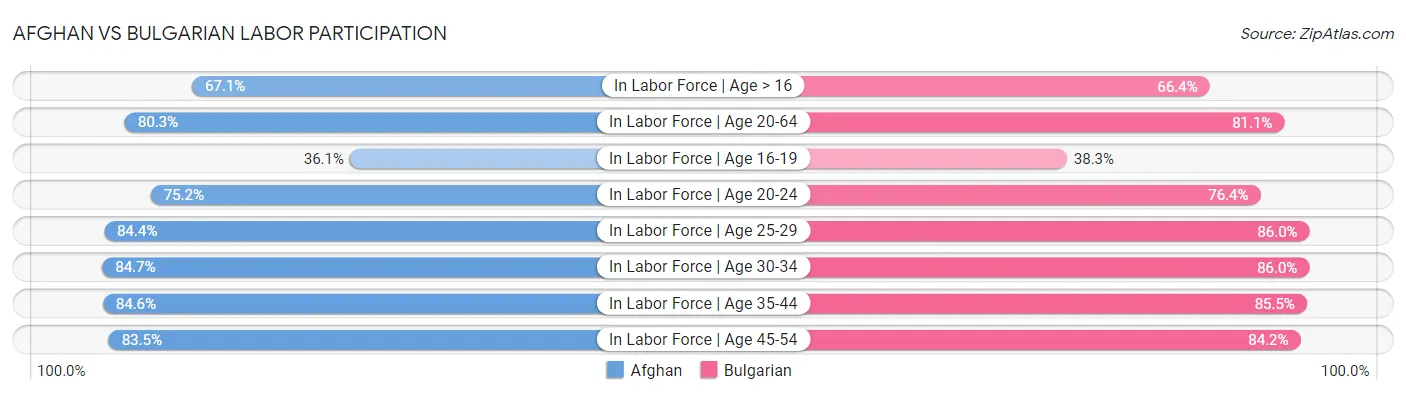 Afghan vs Bulgarian Labor Participation