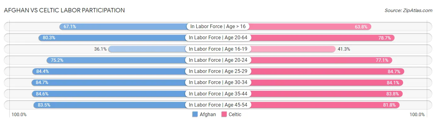 Afghan vs Celtic Labor Participation