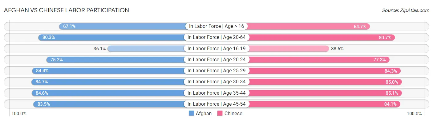 Afghan vs Chinese Labor Participation