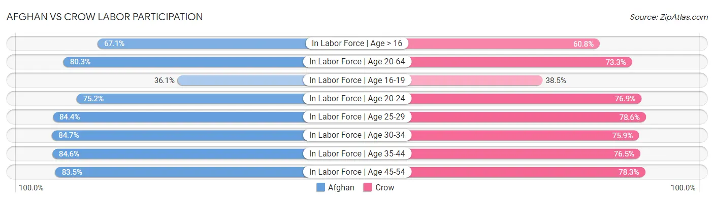Afghan vs Crow Labor Participation