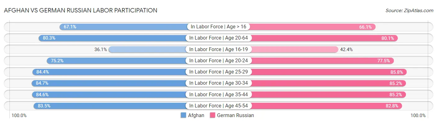 Afghan vs German Russian Labor Participation