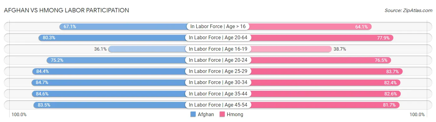 Afghan vs Hmong Labor Participation