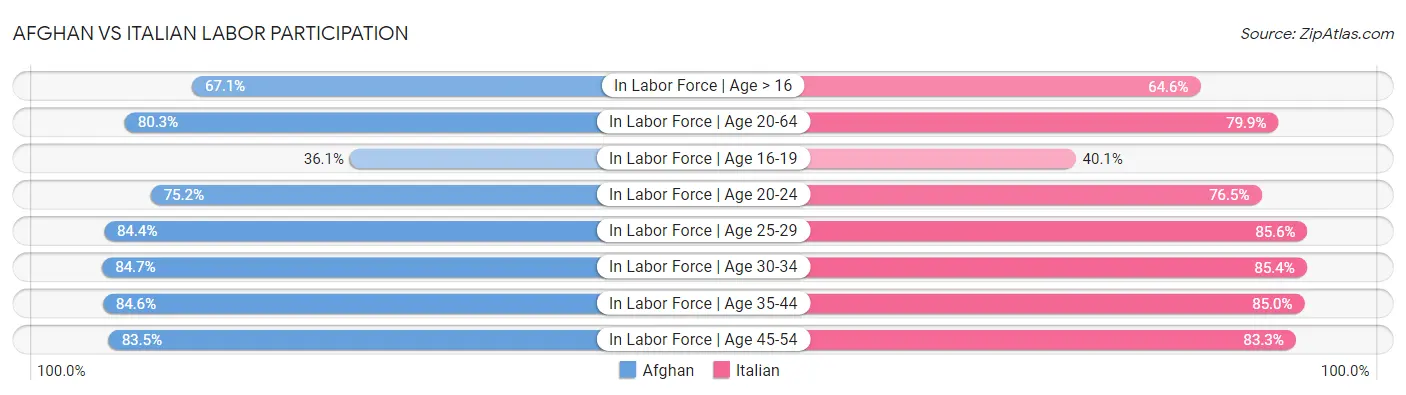Afghan vs Italian Labor Participation