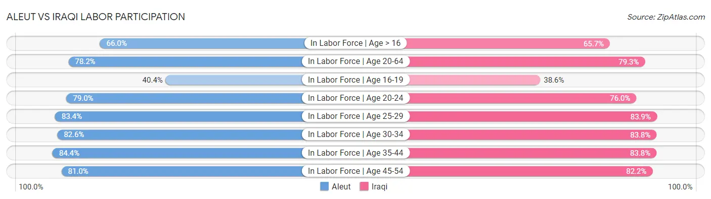 Aleut vs Iraqi Labor Participation