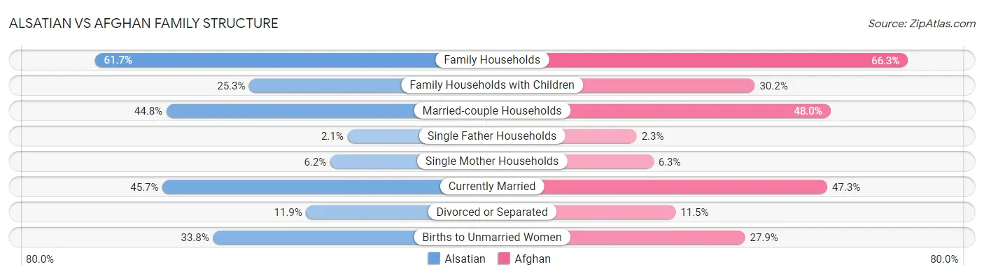 Alsatian vs Afghan Family Structure