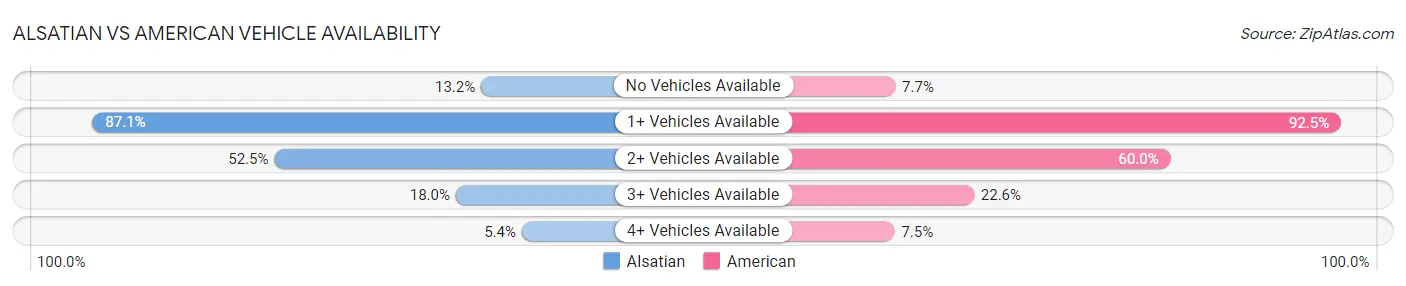Alsatian vs American Vehicle Availability