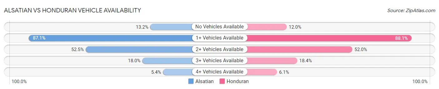 Alsatian vs Honduran Vehicle Availability