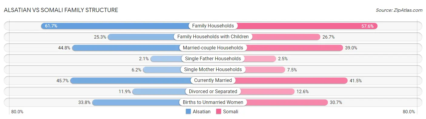 Alsatian vs Somali Family Structure