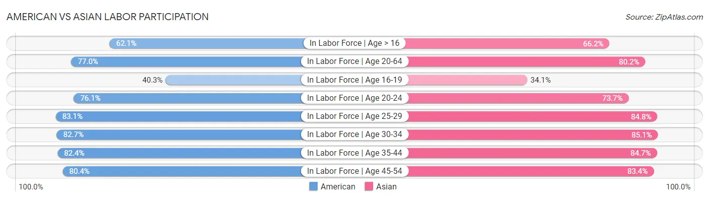 American vs Asian Labor Participation
