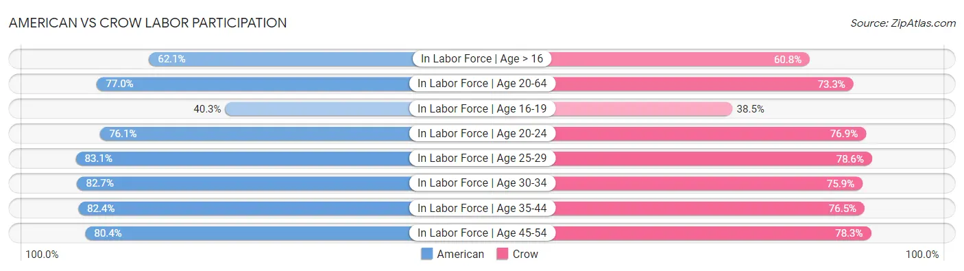 American vs Crow Labor Participation
