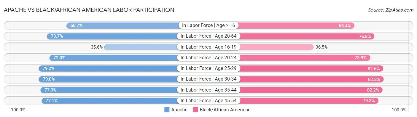 Apache vs Black/African American Labor Participation