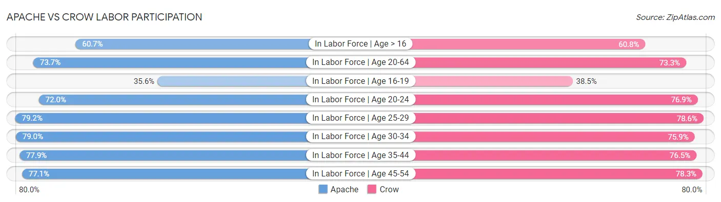 Apache vs Crow Labor Participation