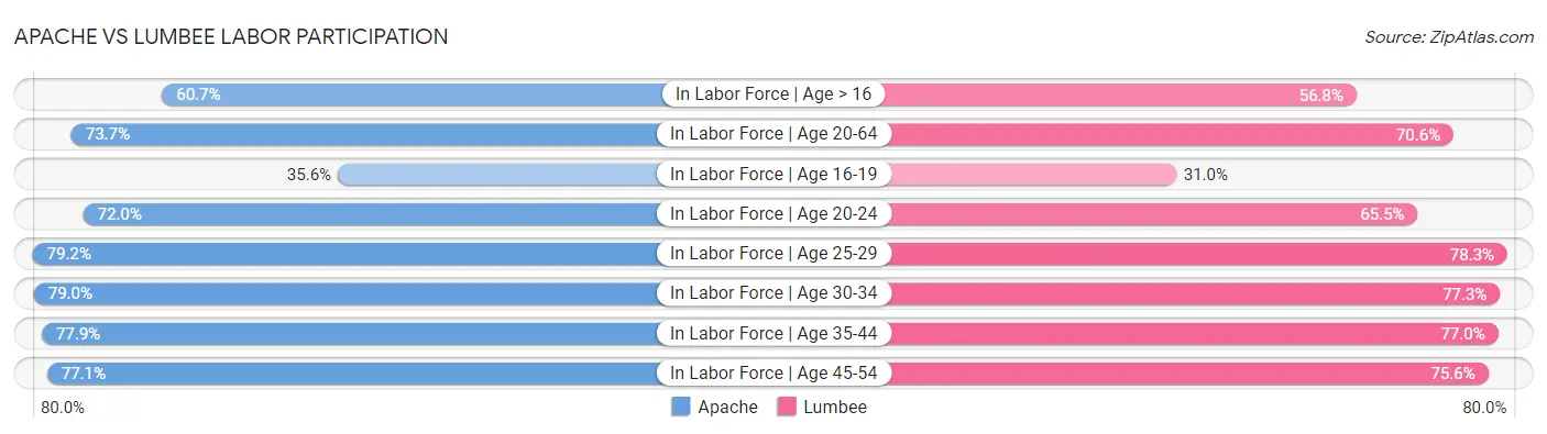 Apache vs Lumbee Labor Participation