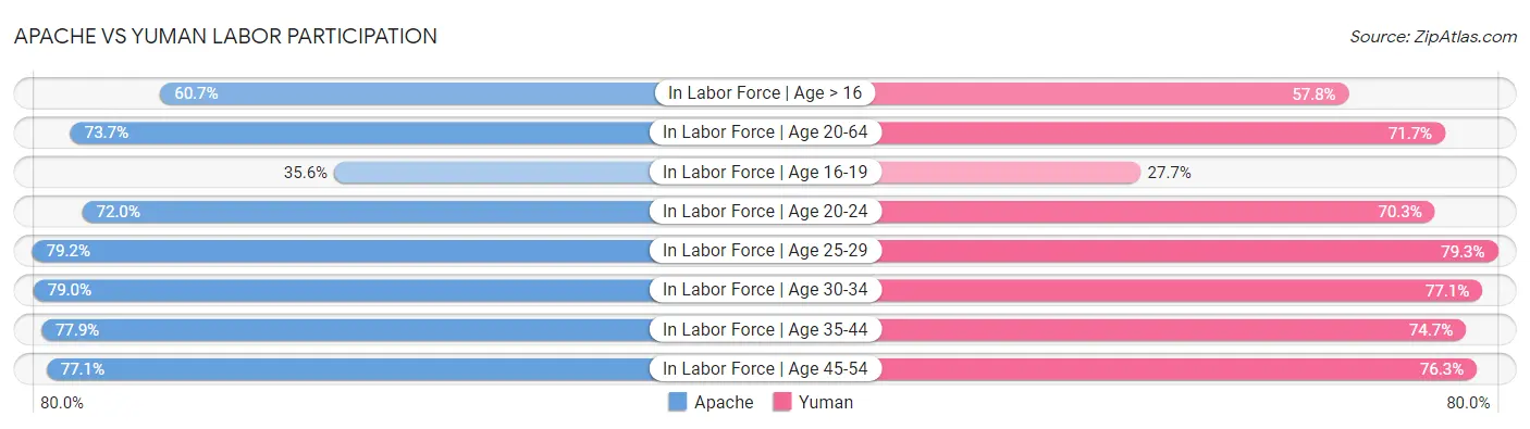 Apache vs Yuman Labor Participation