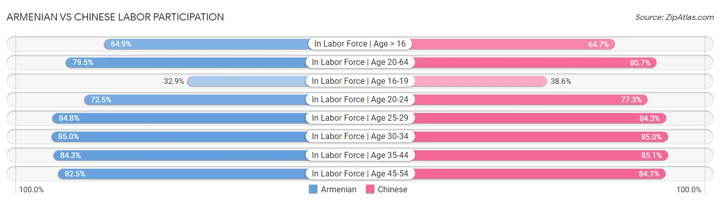 Armenian vs Chinese Labor Participation