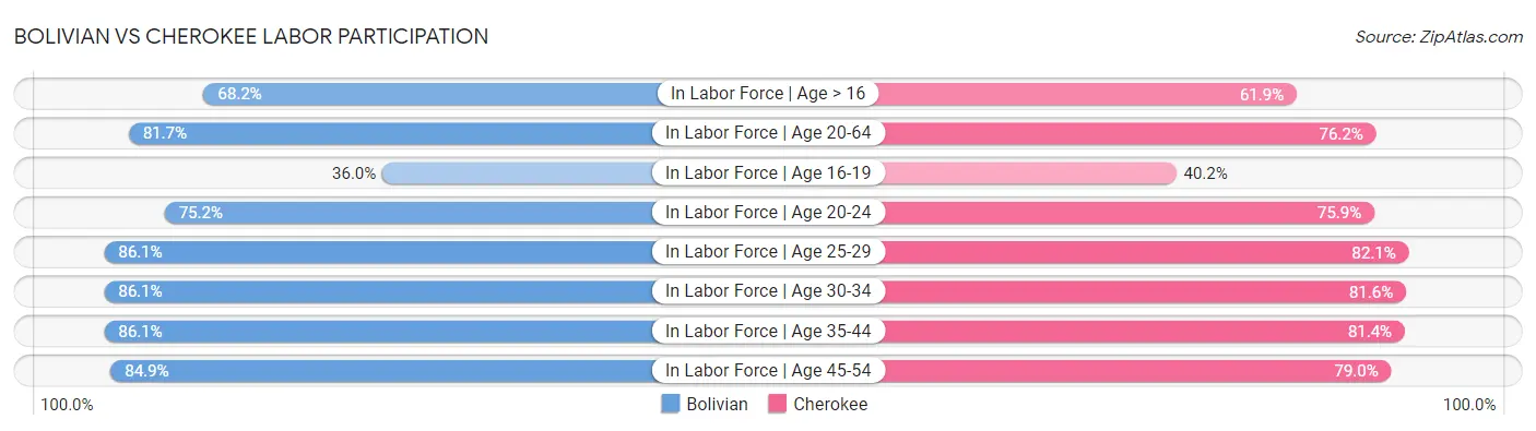 Bolivian vs Cherokee Labor Participation