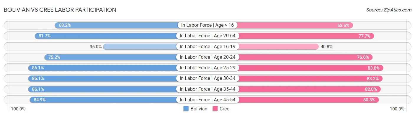 Bolivian vs Cree Labor Participation