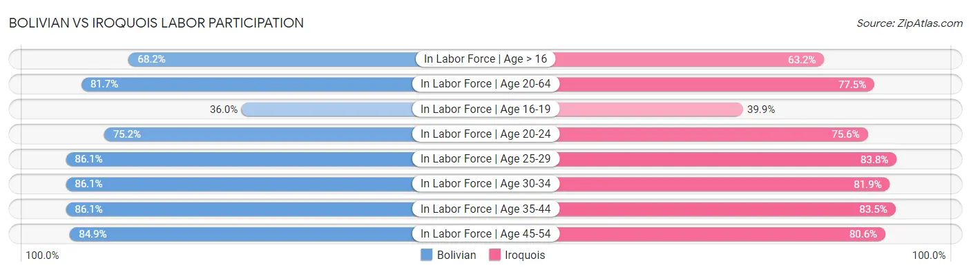 Bolivian vs Iroquois Labor Participation