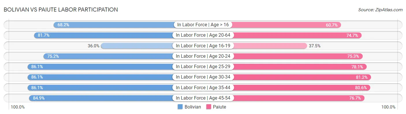 Bolivian vs Paiute Labor Participation