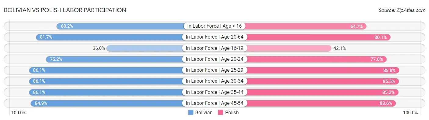 Bolivian vs Polish Labor Participation