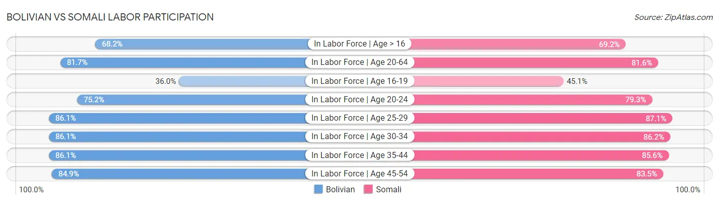 Bolivian vs Somali Labor Participation