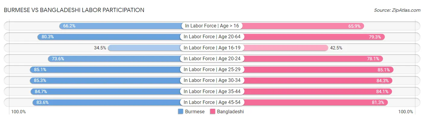 Burmese vs Bangladeshi Labor Participation