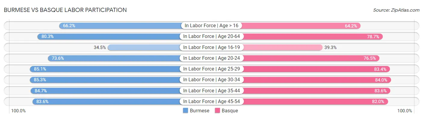 Burmese vs Basque Labor Participation