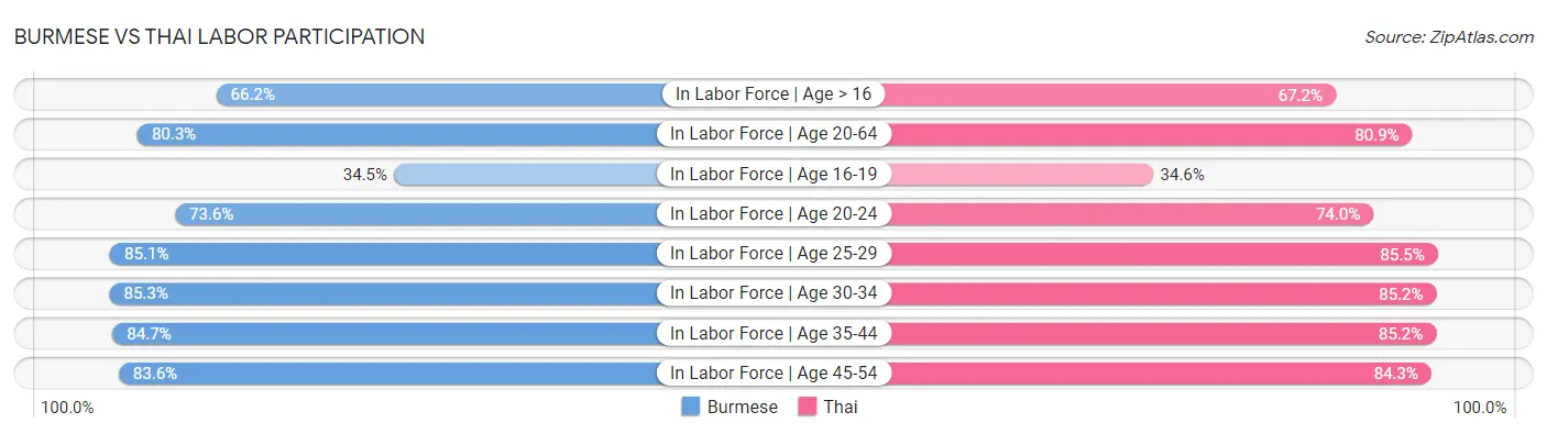 Burmese vs Thai Labor Participation