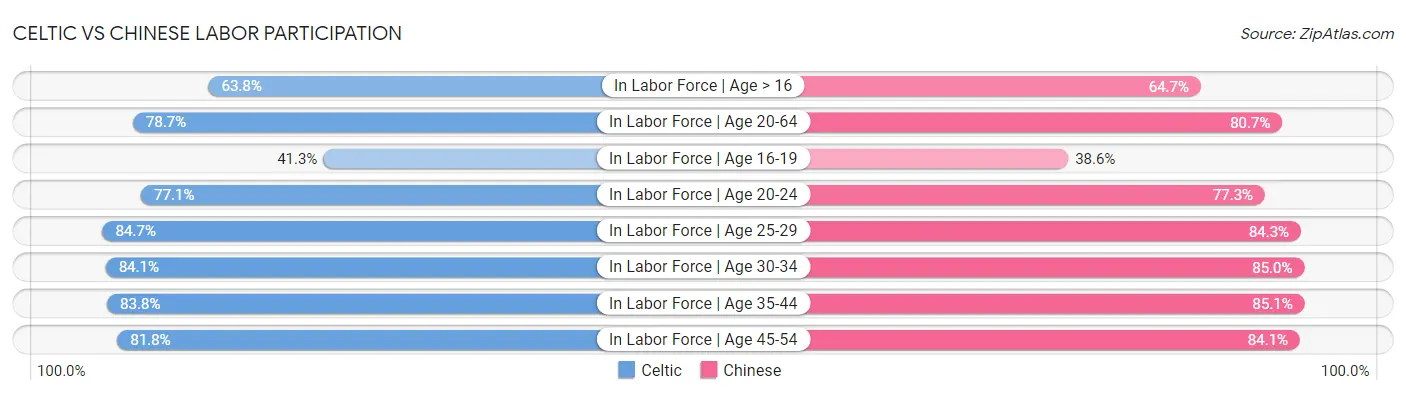 Celtic vs Chinese Labor Participation