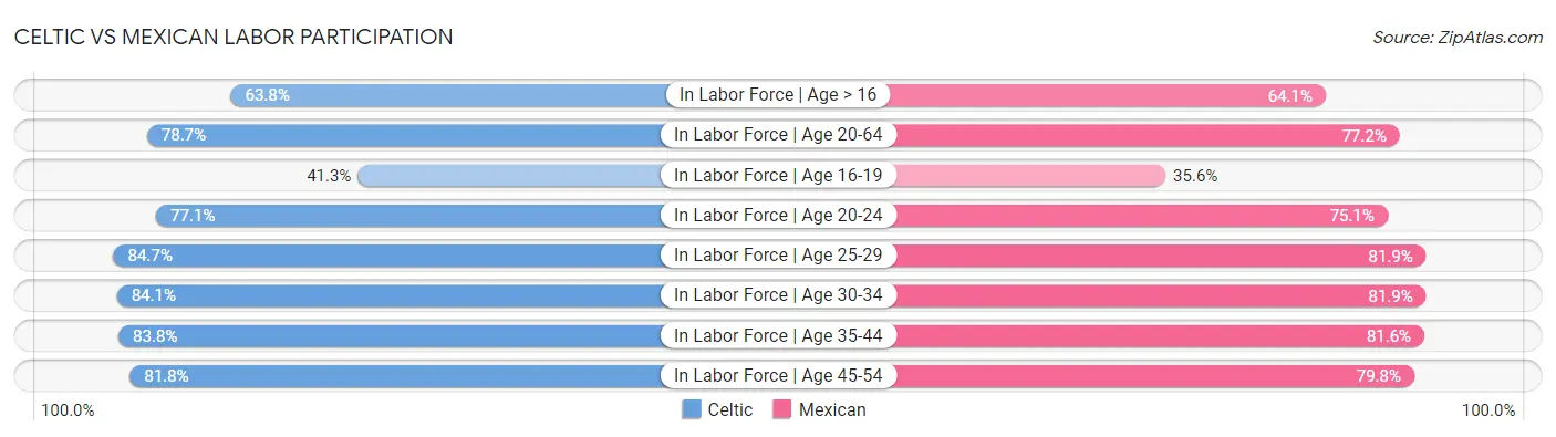 Celtic vs Mexican Labor Participation