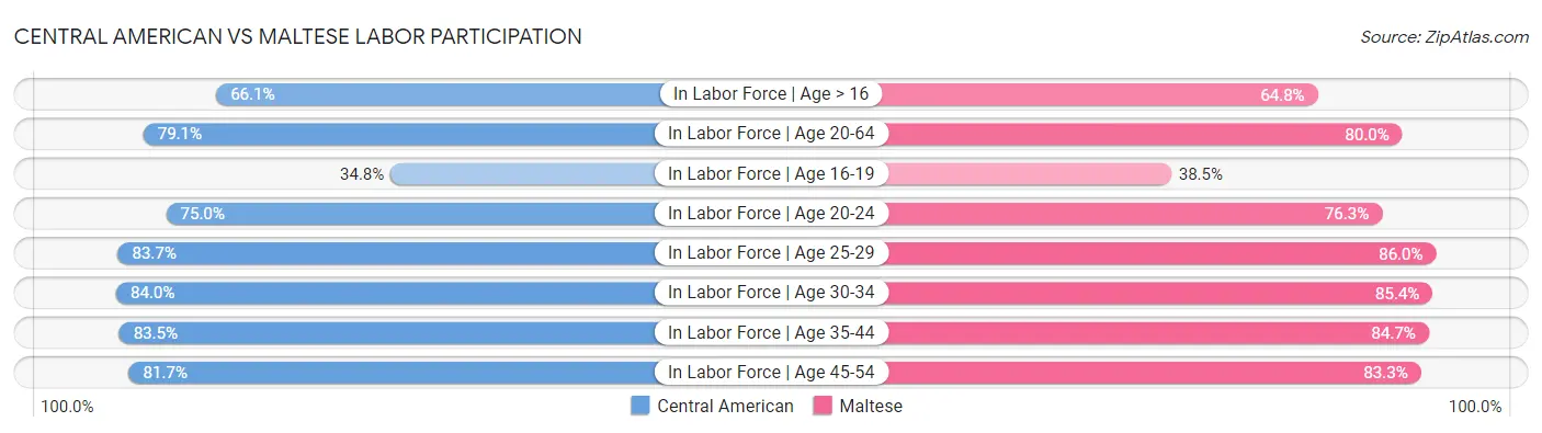 Central American vs Maltese Labor Participation