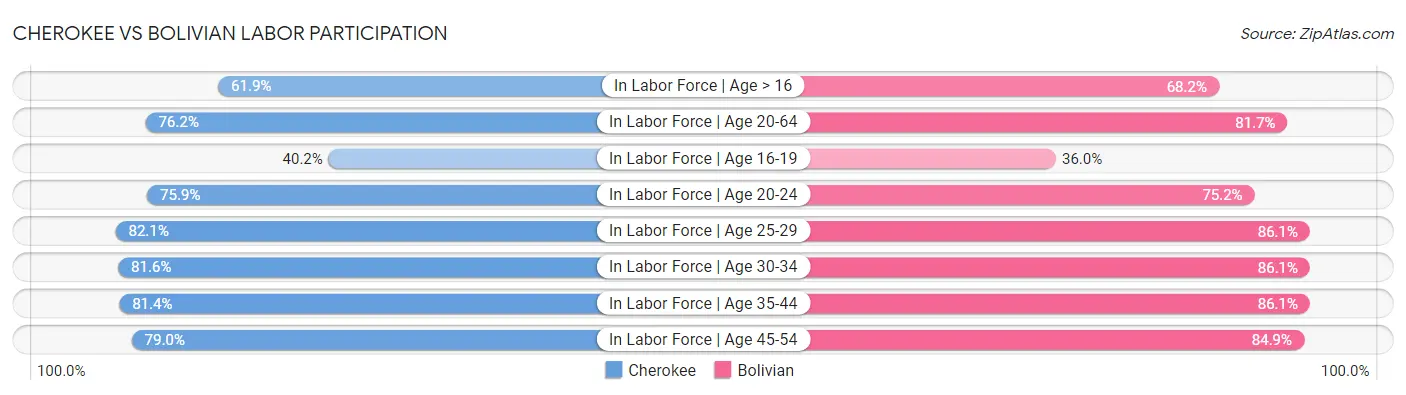 Cherokee vs Bolivian Labor Participation