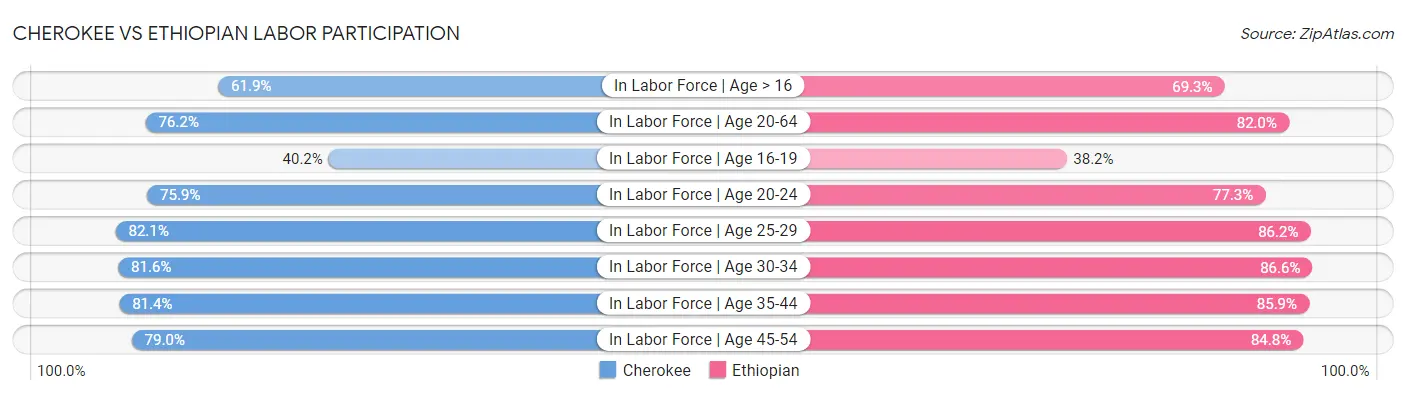 Cherokee vs Ethiopian Labor Participation