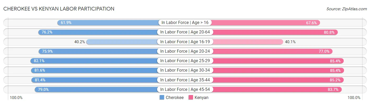 Cherokee vs Kenyan Labor Participation