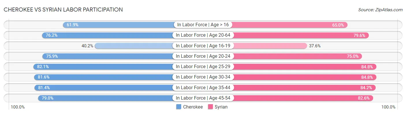 Cherokee vs Syrian Labor Participation