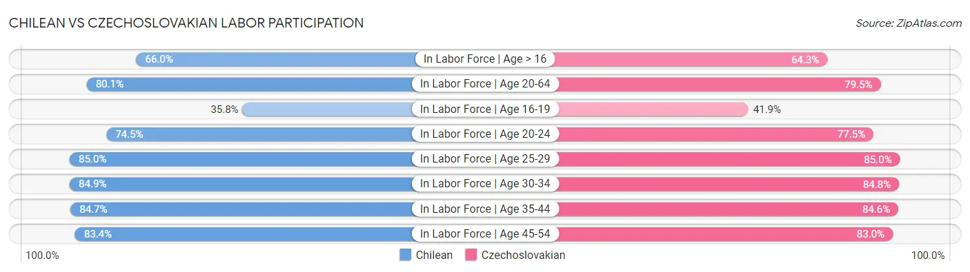 Chilean vs Czechoslovakian Labor Participation