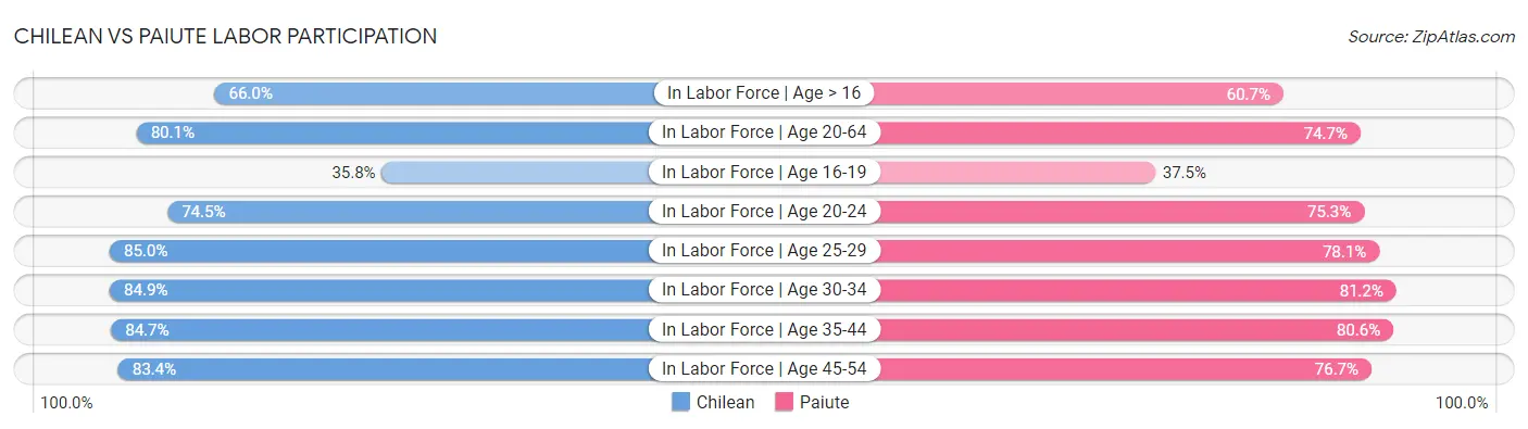 Chilean vs Paiute Labor Participation