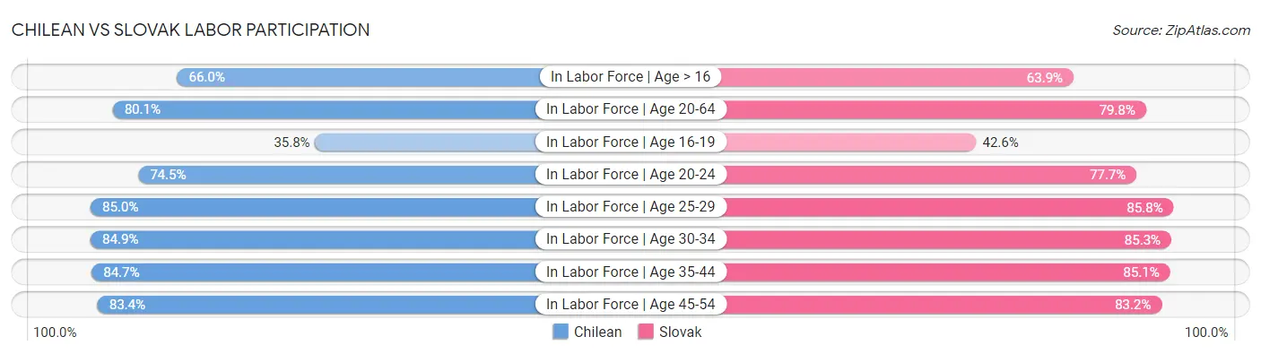 Chilean vs Slovak Labor Participation