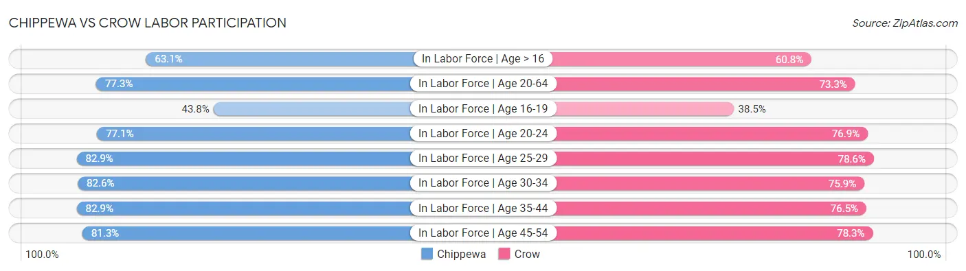 Chippewa vs Crow Labor Participation