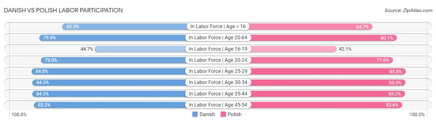 Danish vs Polish Labor Participation