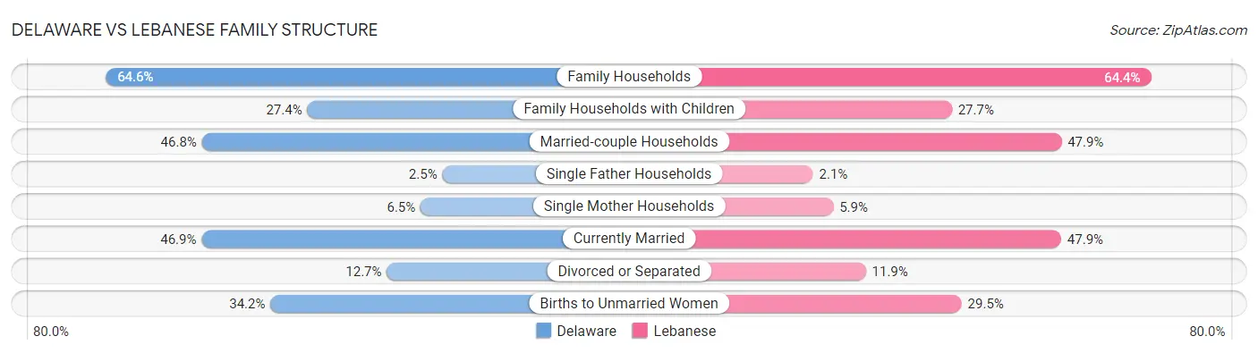 Delaware vs Lebanese Family Structure