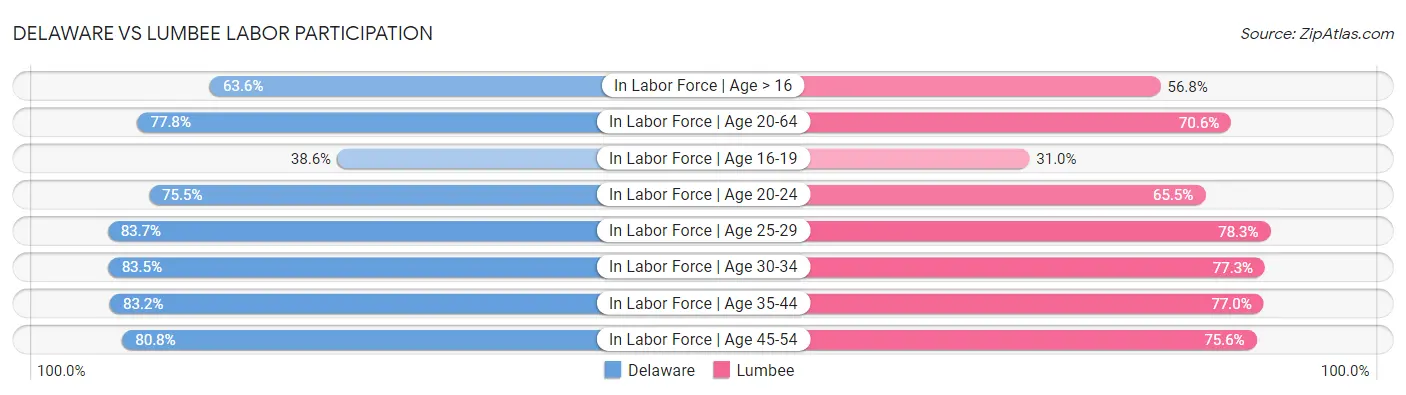 Delaware vs Lumbee Labor Participation