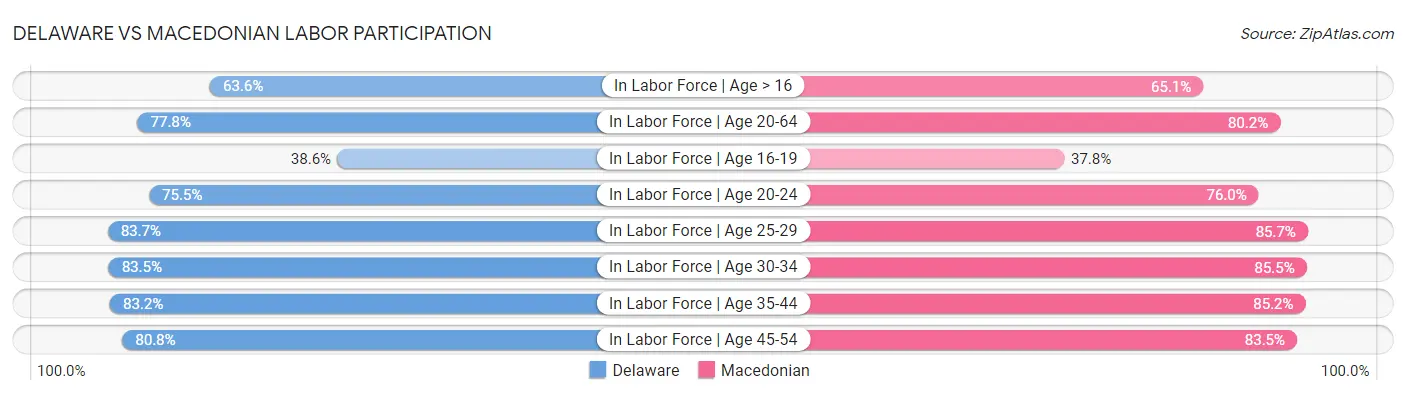 Delaware vs Macedonian Labor Participation