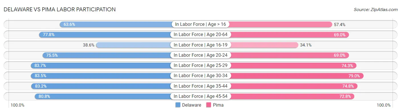 Delaware vs Pima Labor Participation