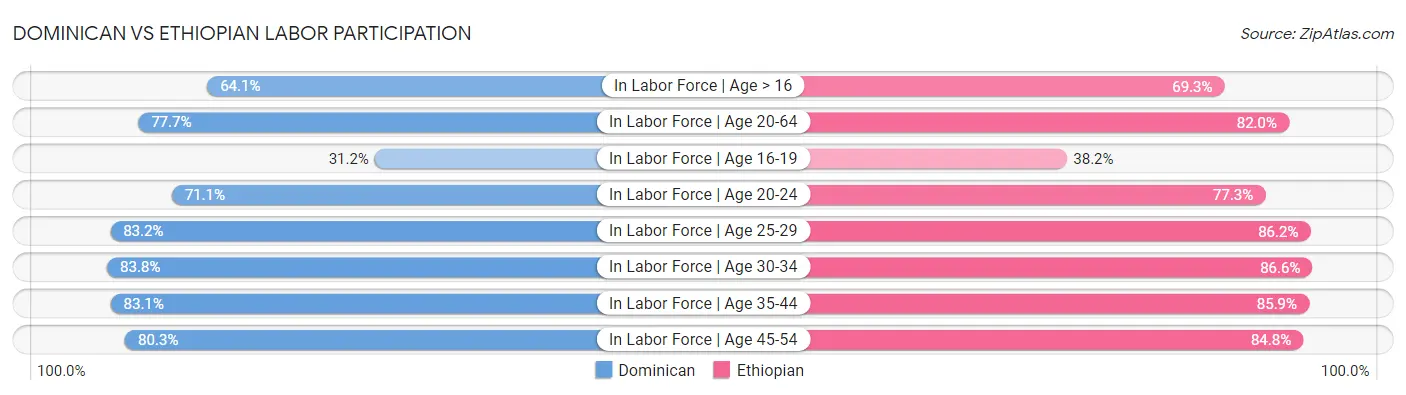 Dominican vs Ethiopian Labor Participation